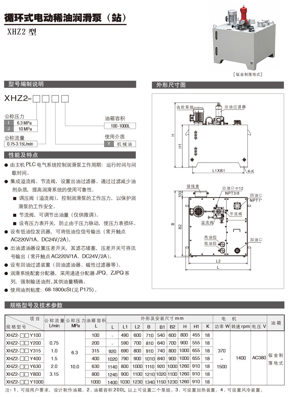 循环式电动稀油润滑泵XHZ2型参数.jpg